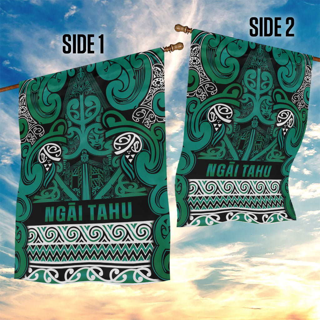 Aotearoa Iwi Ngai Tahu Garden Flag Maori Wharenui House Tribal Pattern