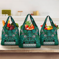 Aotearoa Iwi Ngai Tahu Grocery Bag Maori Wharenui House Tribal Pattern
