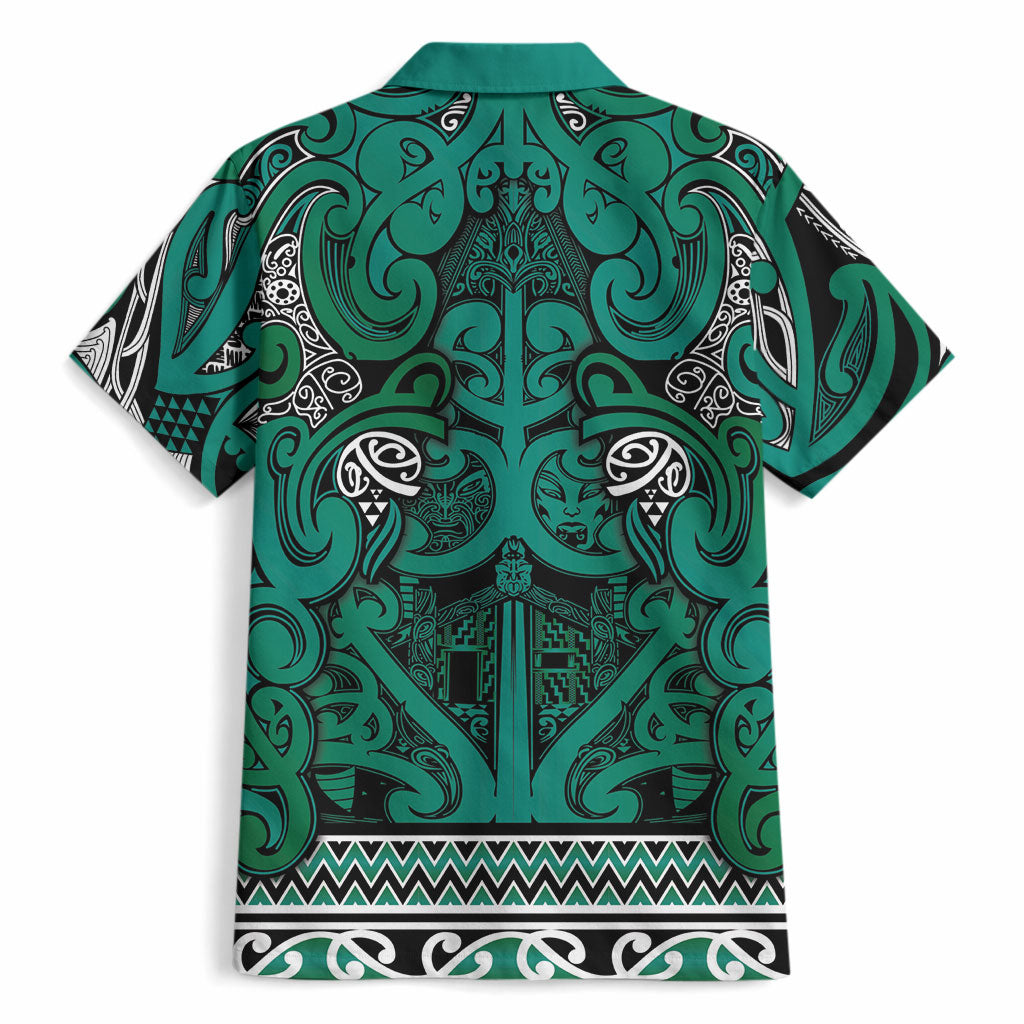 Aotearoa Iwi Ngai Tahu Hawaiian Shirt Maori Wharenui House Tribal Pattern