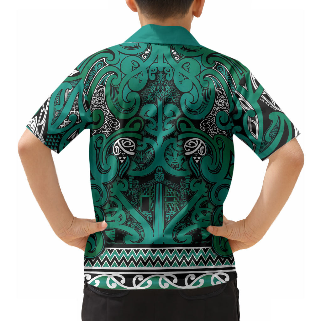 Aotearoa Iwi Ngai Tahu Hawaiian Shirt Maori Wharenui House Tribal Pattern
