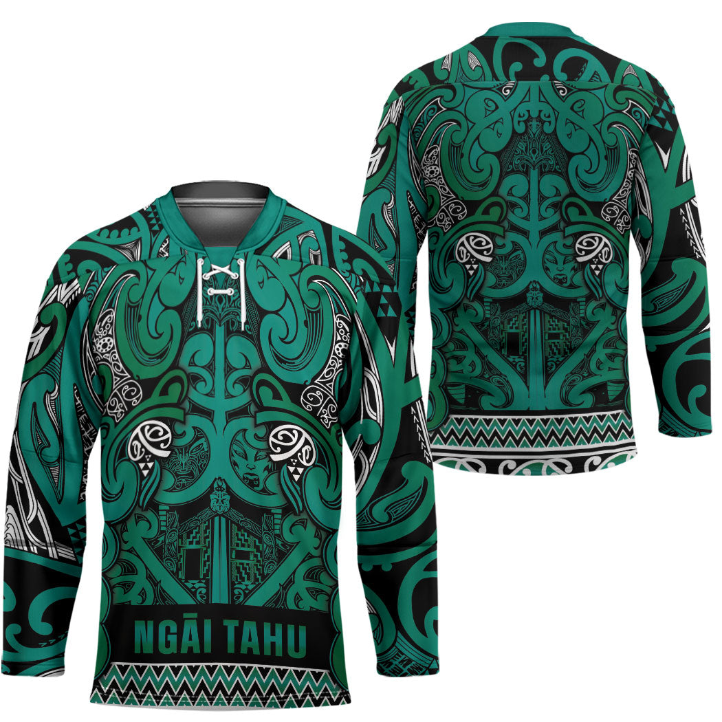 Aotearoa Iwi Ngai Tahu Hockey Jersey Maori Wharenui House Tribal Pattern