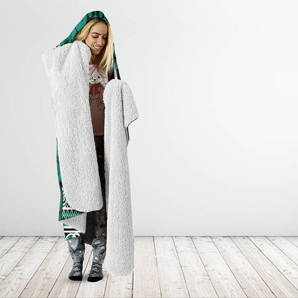 Aotearoa Iwi Ngai Tahu Hooded Blanket Maori Wharenui House Tribal Pattern