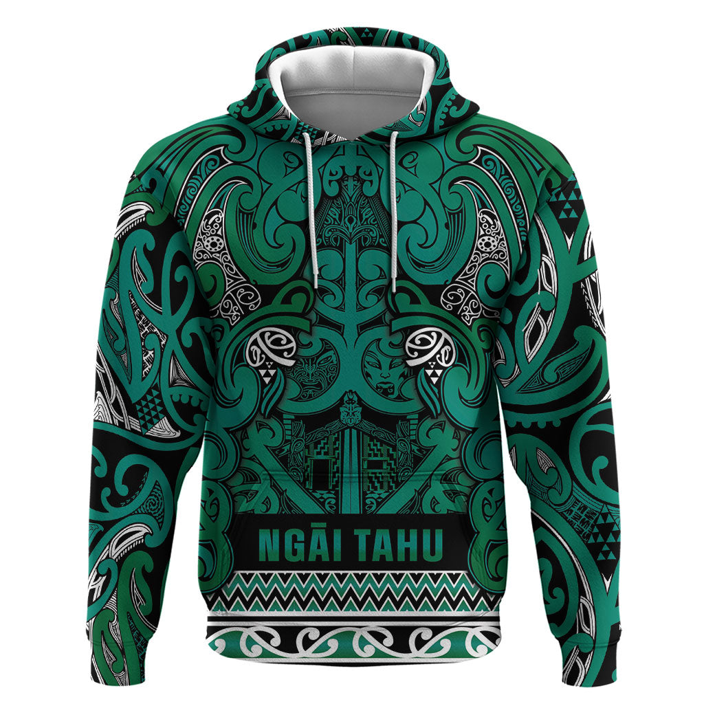 Aotearoa Iwi Ngai Tahu Hoodie Maori Wharenui House Tribal Pattern LT9 Pullover Hoodie Turquoise - Polynesian Pride