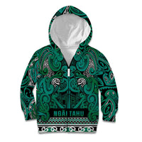 Aotearoa Iwi Ngai Tahu Kid Hoodie Maori Wharenui House Tribal Pattern