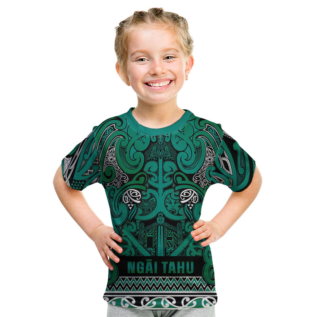 Aotearoa Iwi Ngai Tahu Kid T Shirt Maori Wharenui House Tribal Pattern