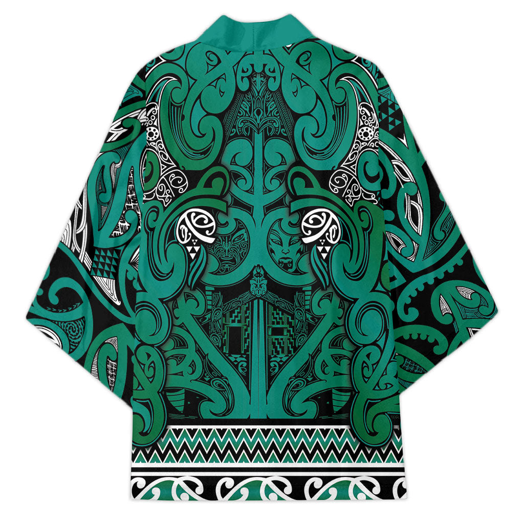 Aotearoa Iwi Ngai Tahu Kimono Maori Wharenui House Tribal Pattern