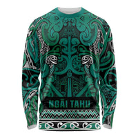 Aotearoa Iwi Ngai Tahu Long Sleeve Shirt Maori Wharenui House Tribal Pattern
