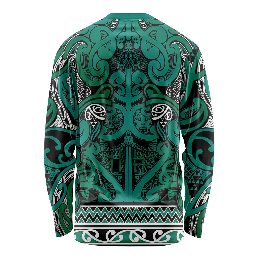 Aotearoa Iwi Ngai Tahu Long Sleeve Shirt Maori Wharenui House Tribal Pattern