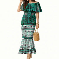Aotearoa Iwi Ngai Tahu Mermaid Dress Maori Wharenui House Tribal Pattern