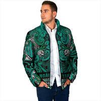 Aotearoa Iwi Ngai Tahu Padded Jacket Maori Wharenui House Tribal Pattern