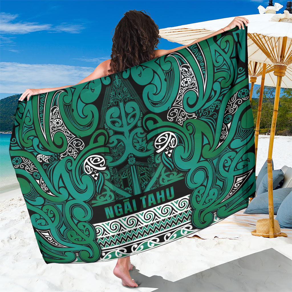 Aotearoa Iwi Ngai Tahu Sarong Maori Wharenui House Tribal Pattern LT9 One Size 44 x 66 inches Turquoise - Polynesian Pride