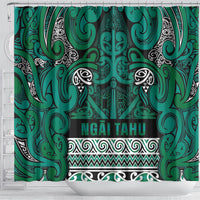 Aotearoa Iwi Ngai Tahu Shower Curtain Maori Wharenui House Tribal Pattern