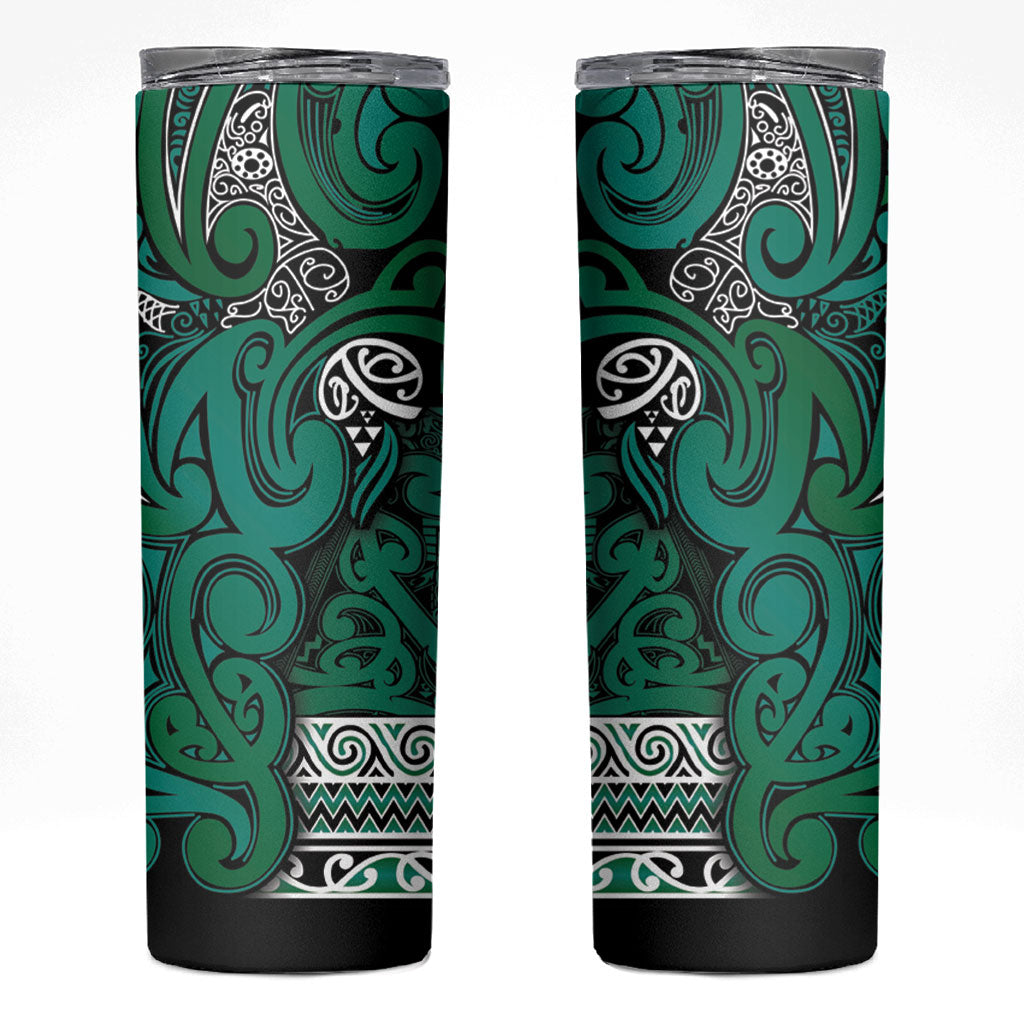 Aotearoa Iwi Ngai Tahu Skinny Tumbler Maori Wharenui House Tribal Pattern