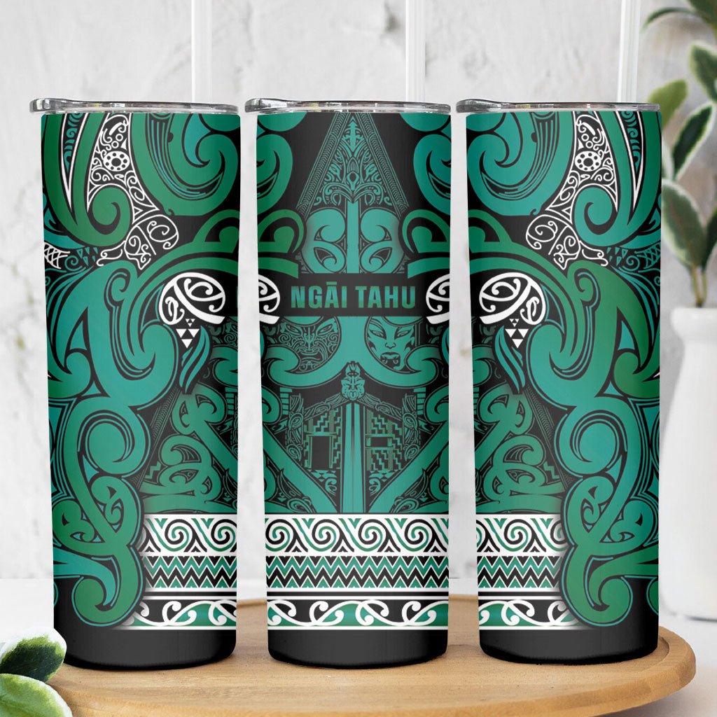Aotearoa Iwi Ngai Tahu Skinny Tumbler Maori Wharenui House Tribal Pattern
