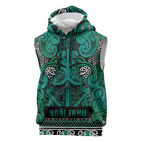 Aotearoa Iwi Ngai Tahu Sleeveless Hoodie Maori Wharenui House Tribal Pattern