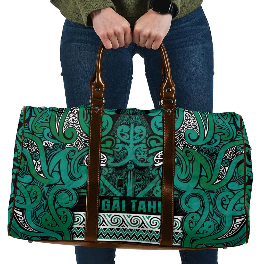 Aotearoa Iwi Ngai Tahu Travel Bag Maori Wharenui House Tribal Pattern LT9 Turquoise - Polynesian Pride