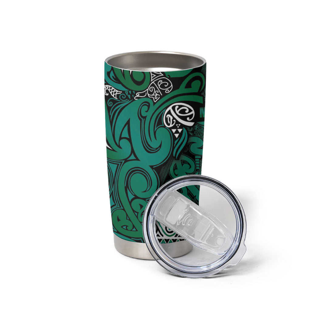 Aotearoa Iwi Ngai Tahu Tumbler Cup Maori Wharenui House Tribal Pattern