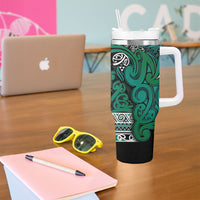 Aotearoa Iwi Ngai Tahu Tumbler With Handle Maori Wharenui House Tribal Pattern