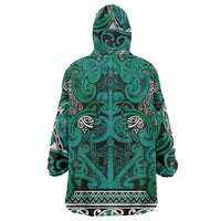 Aotearoa Iwi Ngai Tahu Wearable Blanket Hoodie Maori Wharenui House Tribal Pattern