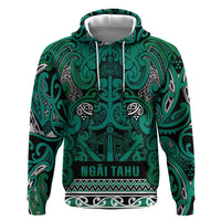 Aotearoa Iwi Ngai Tahu Zip Hoodie Maori Wharenui House Tribal Pattern