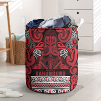 Aotearoa Iwi Ngati Kahungunu Laundry Basket Maori Wharenui House Tribal Pattern