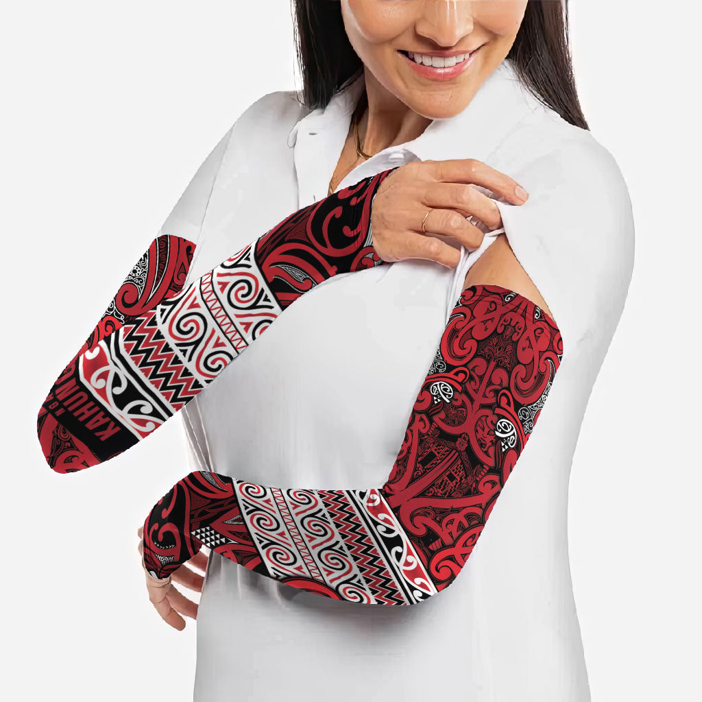 Aotearoa Iwi Ngati Kahungunu Arm Sleeves Maori Wharenui House Tribal Pattern