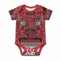Aotearoa Iwi Ngati Kahungunu Baby Onesie Maori Wharenui House Tribal Pattern