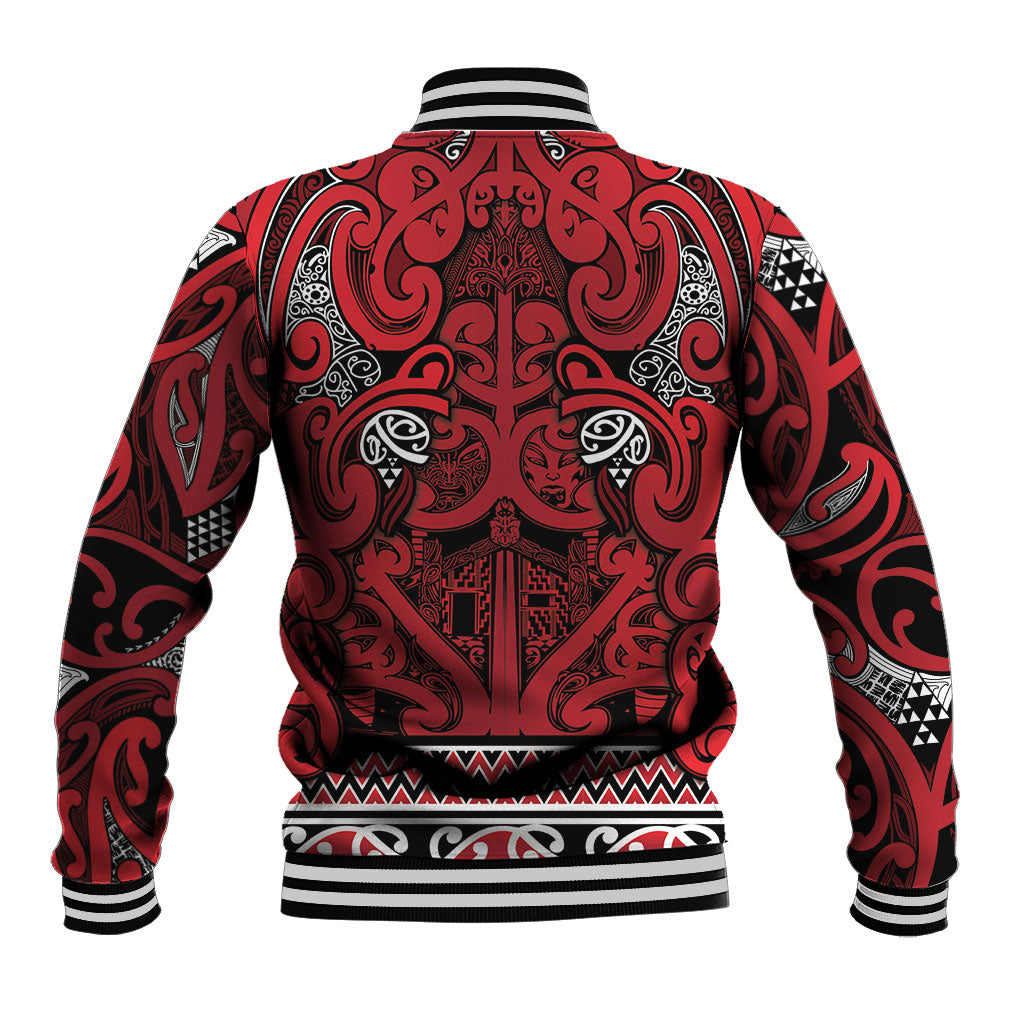 Aotearoa Iwi Ngati Kahungunu Baseball Jacket Maori Wharenui House Tribal Pattern