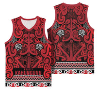 Aotearoa Iwi Ngati Kahungunu Basketball Jersey Maori Wharenui House Tribal Pattern