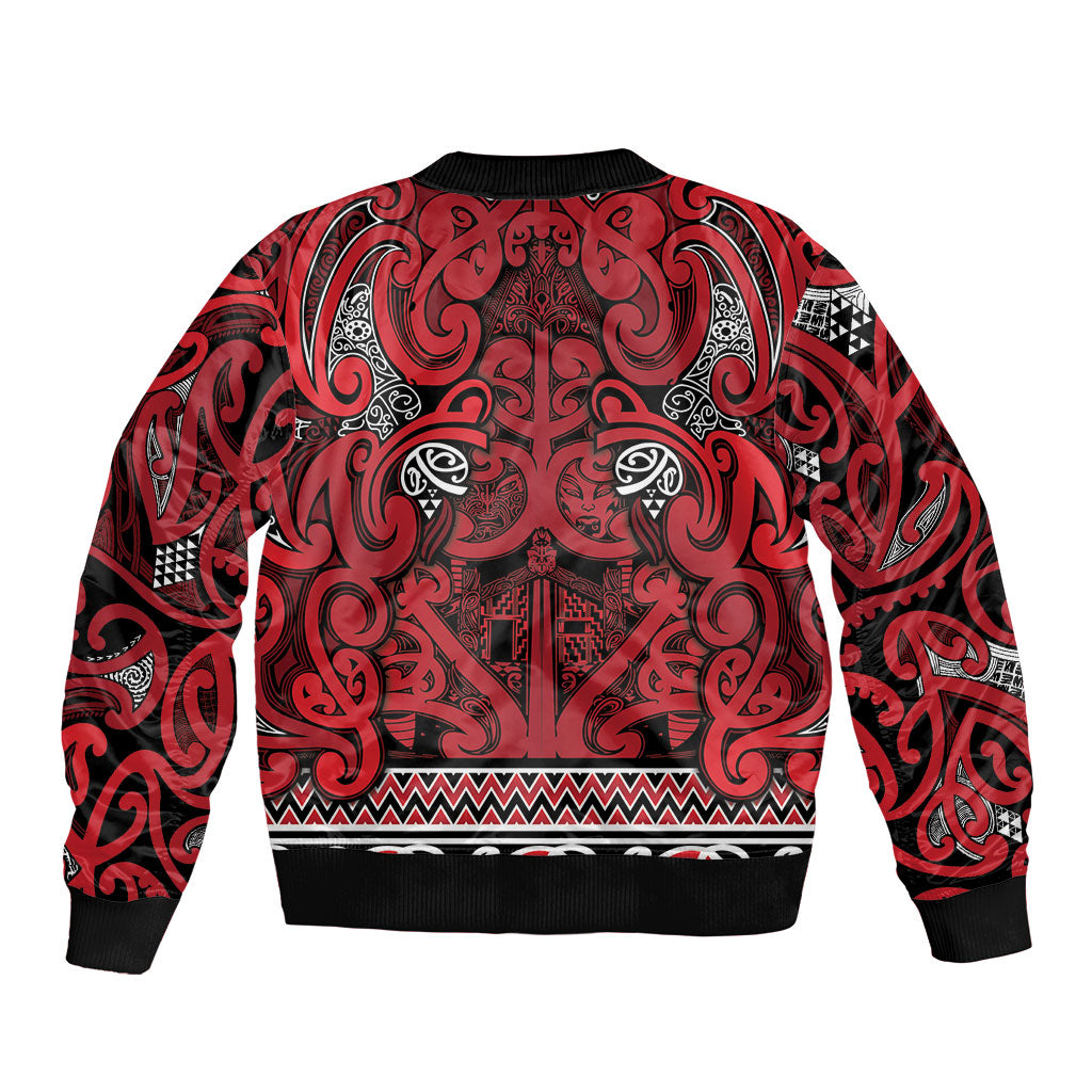 Aotearoa Iwi Ngati Kahungunu Bomber Jacket Maori Wharenui House Tribal Pattern