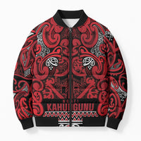 Aotearoa Iwi Ngati Kahungunu Bomber Puffer Jacket Maori Wharenui House Tribal Pattern