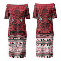 Aotearoa Iwi Ngati Kahungunu Couples Matching Puletasi and Hawaiian Shirt Maori Wharenui House Tribal Pattern