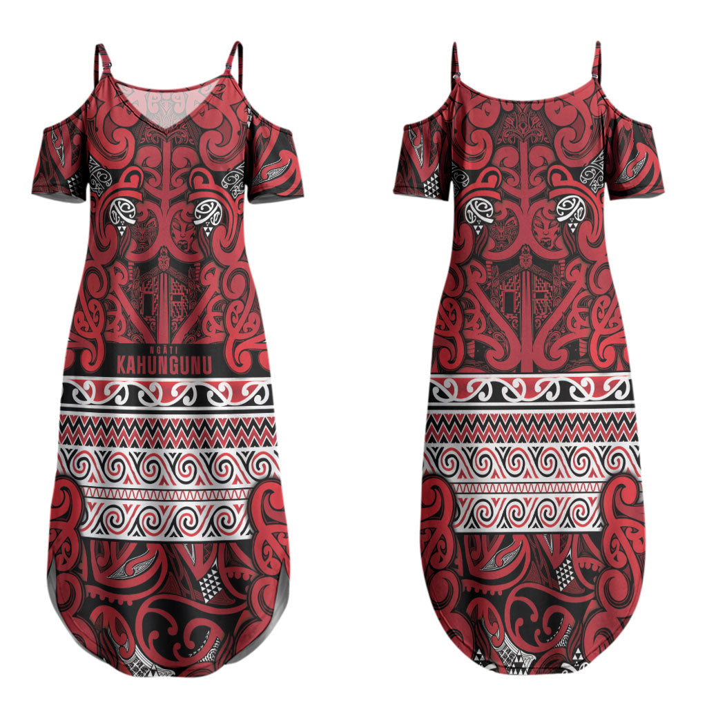 Aotearoa Iwi Ngati Kahungunu Couples Matching Summer Maxi Dress and Hawaiian Shirt Maori Wharenui House Tribal Pattern