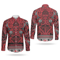 Aotearoa Iwi Ngati Kahungunu Couples Matching Summer Maxi Dress and Long Sleeve Button Shirt Maori Wharenui House Tribal Pattern