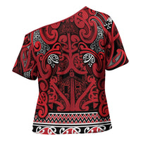 Aotearoa Iwi Ngati Kahungunu Cross Shoulder Shirt Maori Wharenui House Tribal Pattern