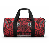 Aotearoa Iwi Ngati Kahungunu Duffle Bag Maori Wharenui House Tribal Pattern