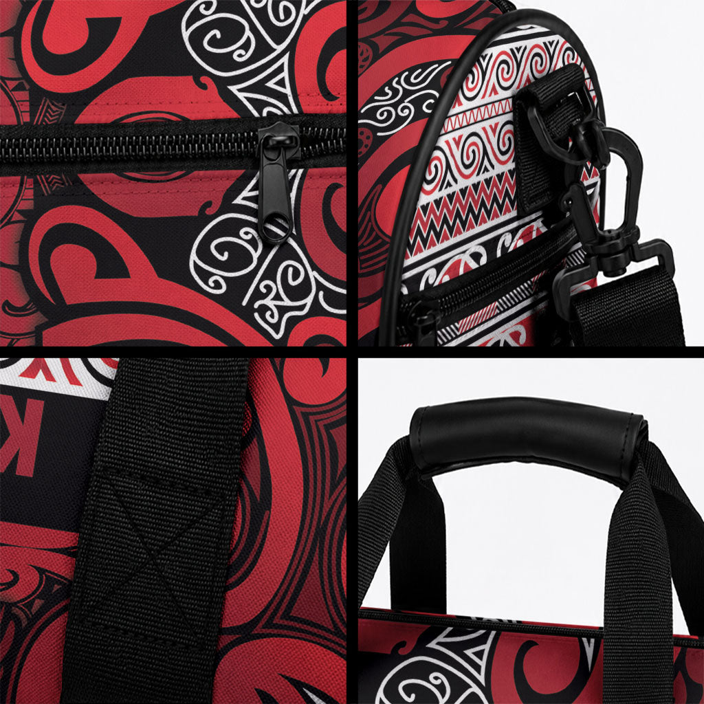 Aotearoa Iwi Ngati Kahungunu Duffle Bag Maori Wharenui House Tribal Pattern