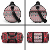 Aotearoa Iwi Ngati Kahungunu Duffle Bag Maori Wharenui House Tribal Pattern