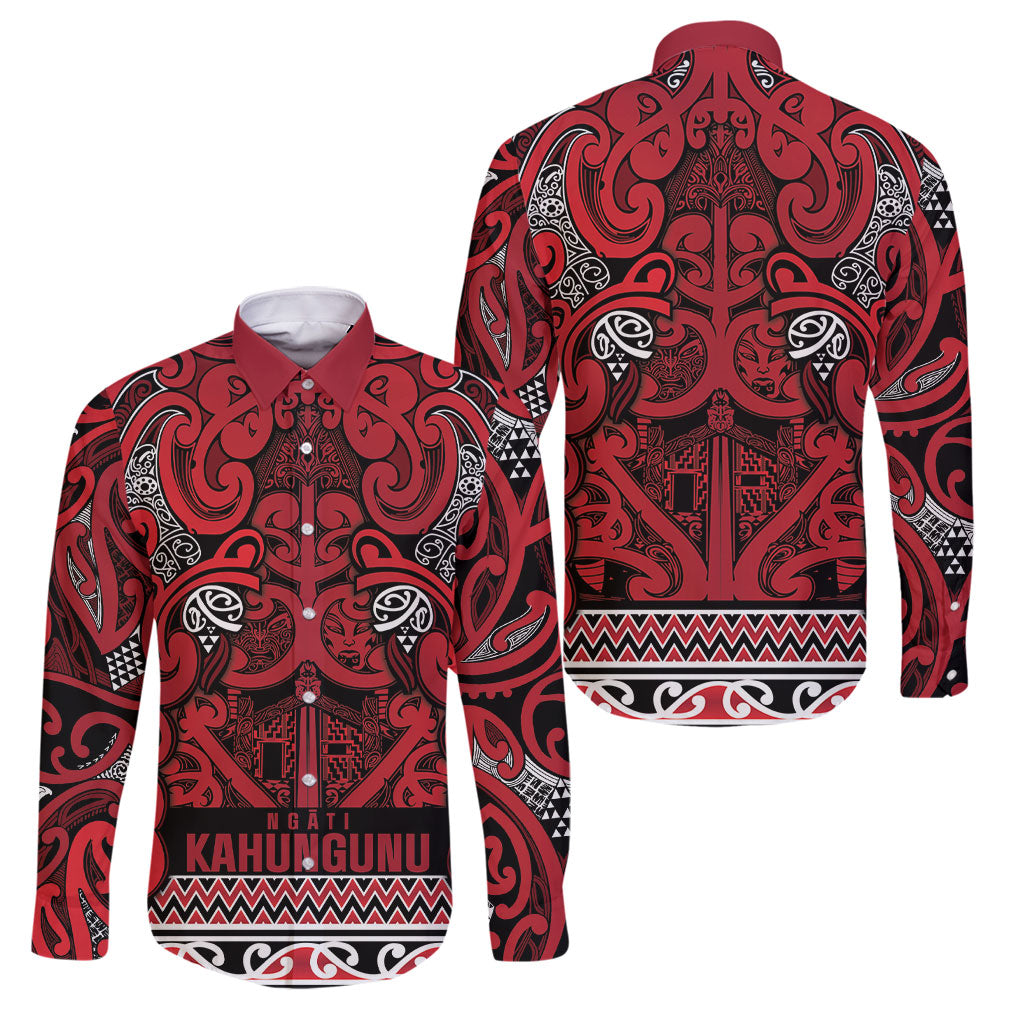 Aotearoa Iwi Ngati Kahungunu Family Matching Tank Maxi Dress and Hawaiian Shirt Maori Wharenui House Tribal Pattern