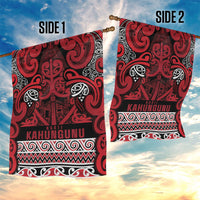 Aotearoa Iwi Ngati Kahungunu Garden Flag Maori Wharenui House Tribal Pattern