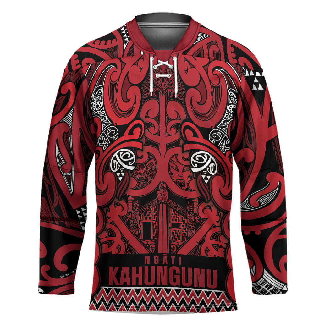 Aotearoa Iwi Ngati Kahungunu Hockey Jersey Maori Wharenui House Tribal Pattern