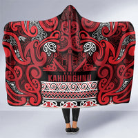 Aotearoa Iwi Ngati Kahungunu Hooded Blanket Maori Wharenui House Tribal Pattern
