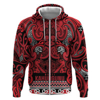 Aotearoa Iwi Ngati Kahungunu Hoodie Maori Wharenui House Tribal Pattern
