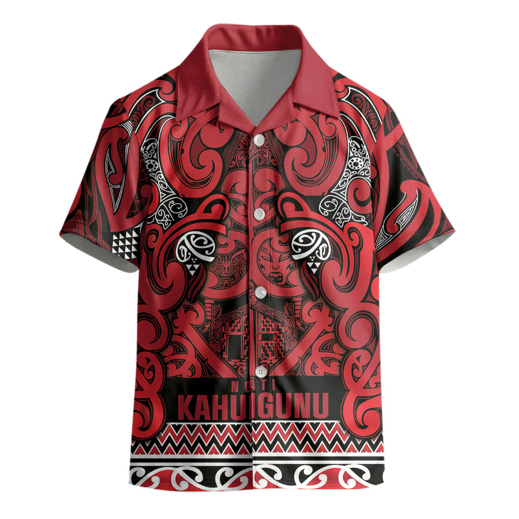 Aotearoa Iwi Ngati Kahungunu Kid Hawaiian Shirt Maori Wharenui House Tribal Pattern