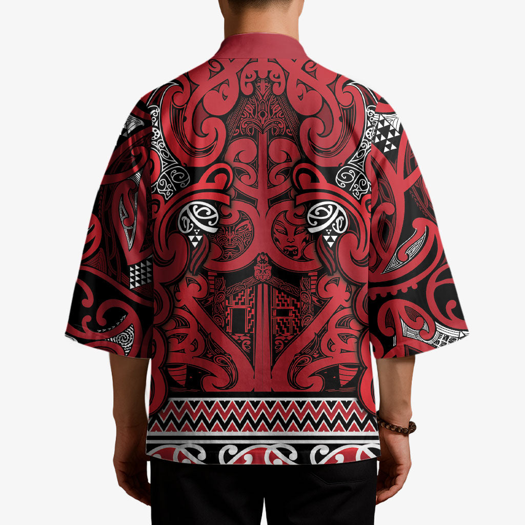 Aotearoa Iwi Ngati Kahungunu Kimono Maori Wharenui House Tribal Pattern