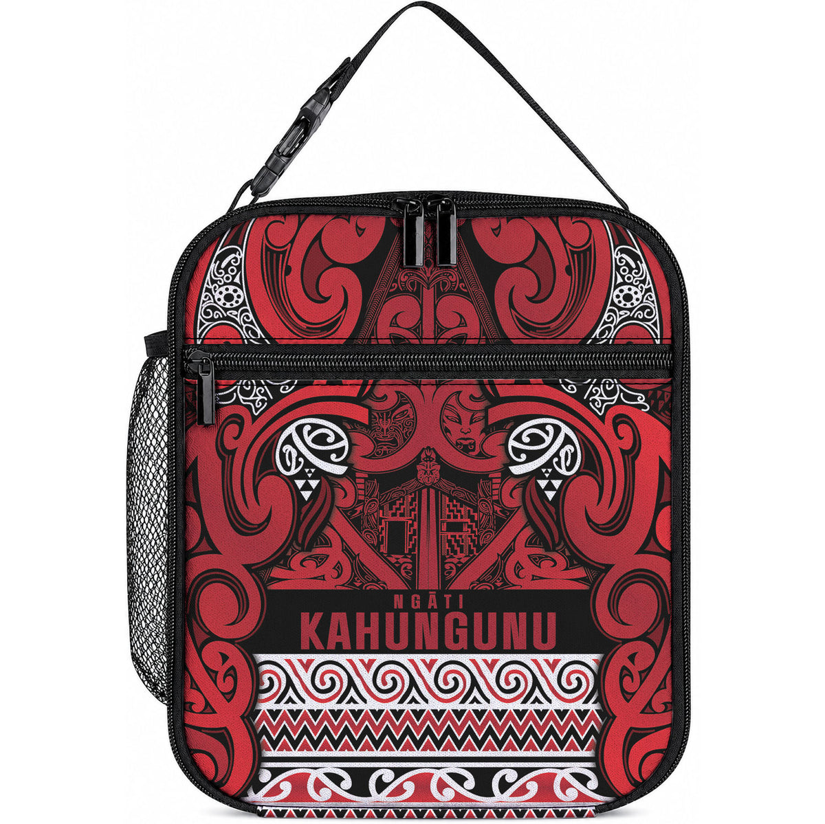 Aotearoa Iwi Ngati Kahungunu Lunch Bag Maori Wharenui House Tribal Pattern