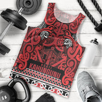 Aotearoa Iwi Ngati Kahungunu Men Tank Top Maori Wharenui House Tribal Pattern