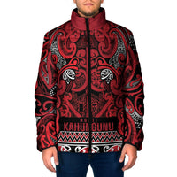 Aotearoa Iwi Ngati Kahungunu Padded Jacket Maori Wharenui House Tribal Pattern