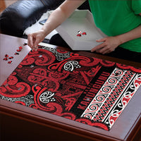 Aotearoa Iwi Ngati Kahungunu Puzzle Maori Wharenui House Tribal Pattern