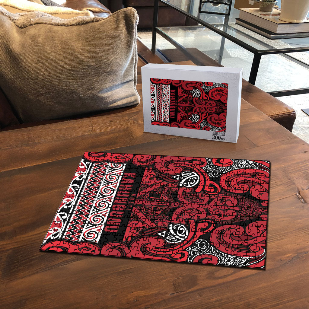Aotearoa Iwi Ngati Kahungunu Puzzle Maori Wharenui House Tribal Pattern